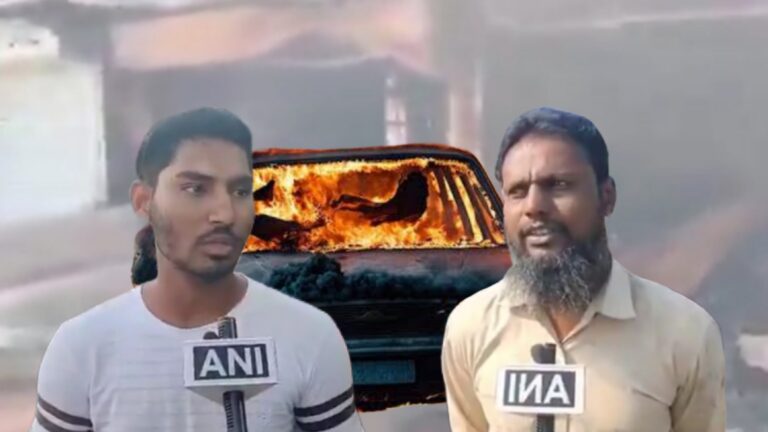 கலவரம் செய்து முஸ்லிம்களின் கடைகளை தீயிட்டு கொளுத்திய இந்துத்துவவினர்.